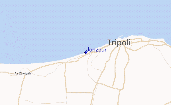 Janzour Location Map