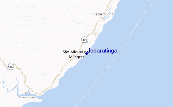 carte de localisation de Japaratinga