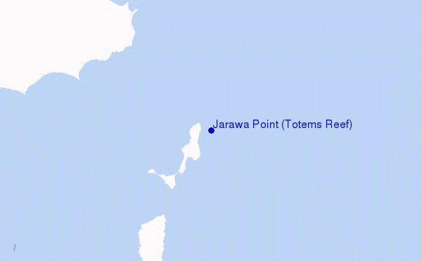 carte de localisation de Jarawa Point (Totems Reef)
