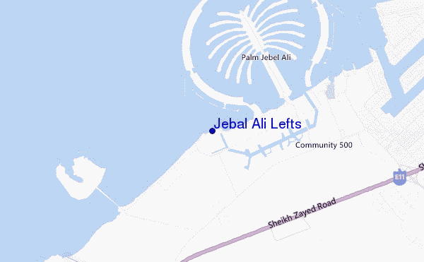carte de localisation de Jebal Ali Lefts