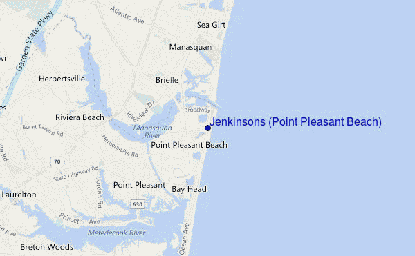 carte de localisation de Jenkinsons (Point Pleasant Beach)