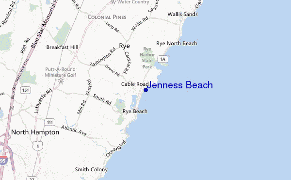 carte de localisation de Jenness Beach