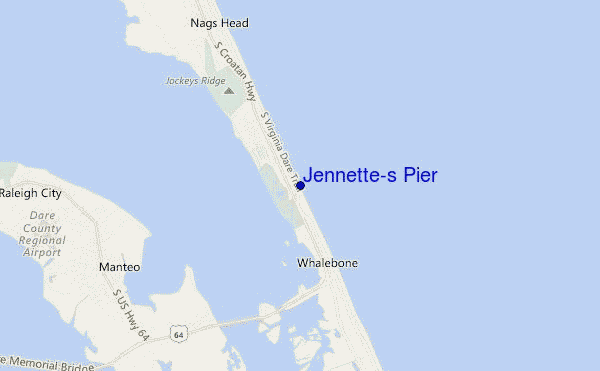 carte de localisation de Jennette's Pier