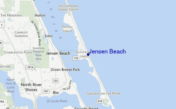 carte de localisation de Jensen Beach