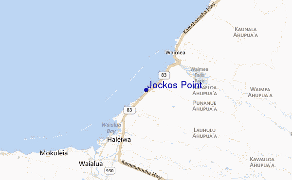 carte de localisation de Jockos Point
