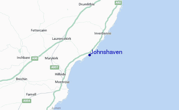 Johnshaven Location Map