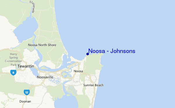 carte de localisation de Noosa - Johnsons