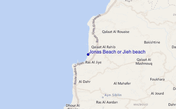 carte de localisation de Jonas Beach or Jieh beach