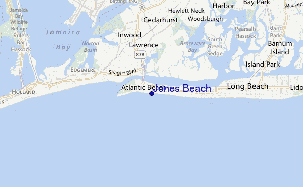 carte de localisation de Jones Beach