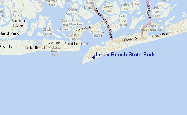 carte de localisation de Jones Beach State Park