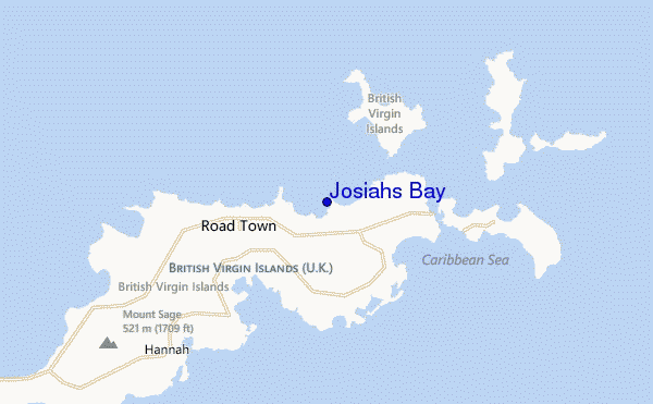 carte de localisation de Josiahs Bay