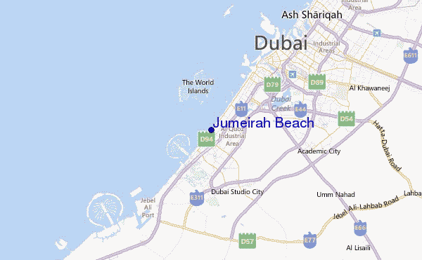 Jumeirah Beach Location Map