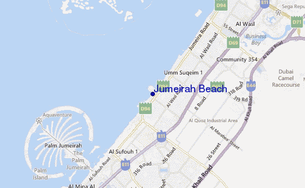 carte de localisation de Jumeirah Beach