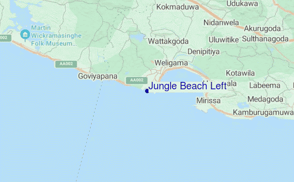 carte de localisation de Jungle Beach Left