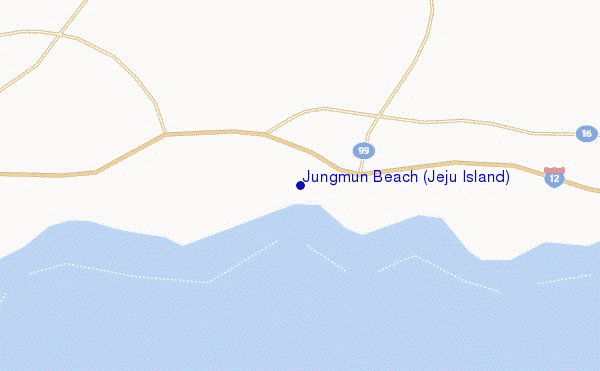 carte de localisation de Jungmun Beach (Jeju Island)