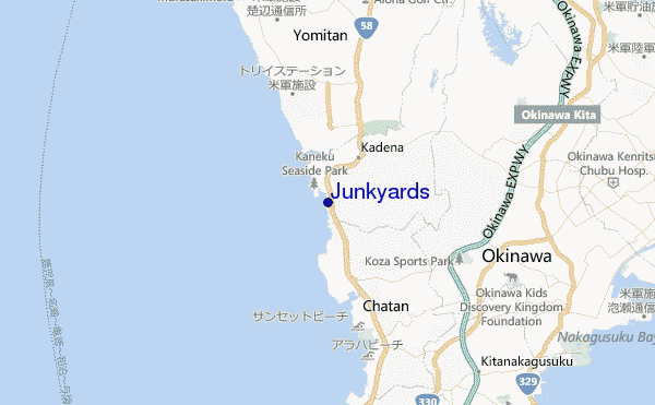 carte de localisation de Junkyards