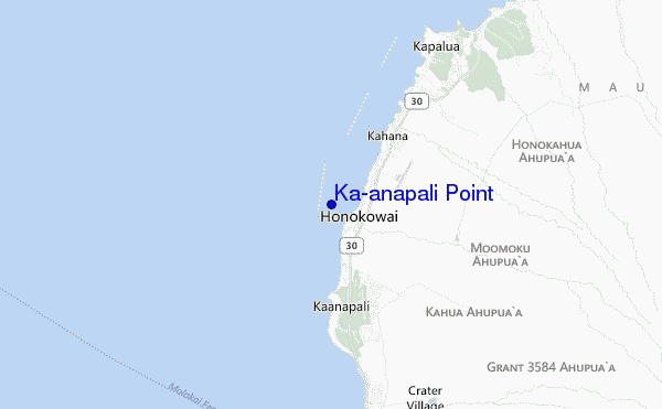 carte de localisation de Ka'anapali Point