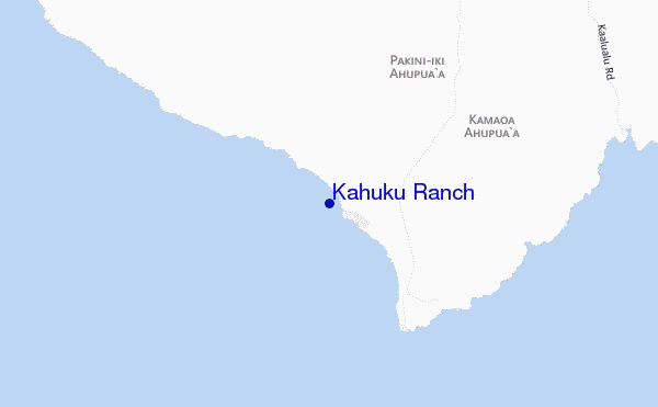 carte de localisation de Kahuku Ranch