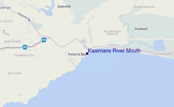 carte de localisation de Kaaimans River Mouth