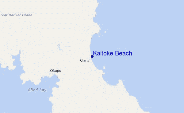 carte de localisation de Kaitoke Beach