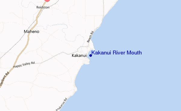 carte de localisation de Kakanui River Mouth