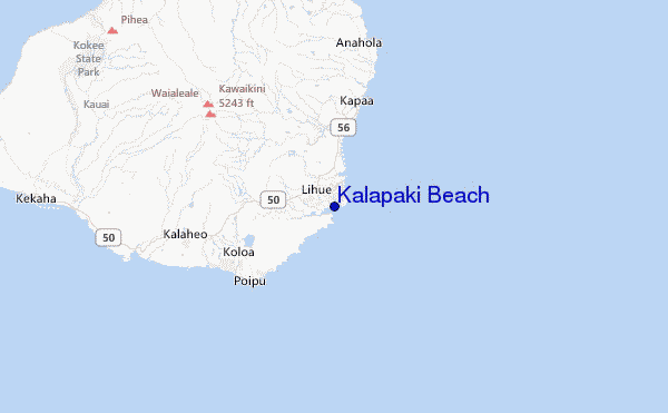 Kalapaki Beach Location Map