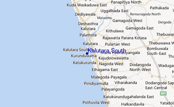 carte de localisation de Kalutara South