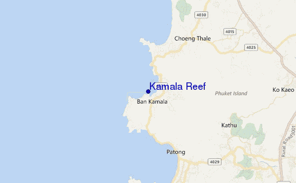 carte de localisation de Kamala Reef
