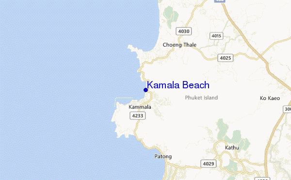 carte de localisation de Kamala Beach