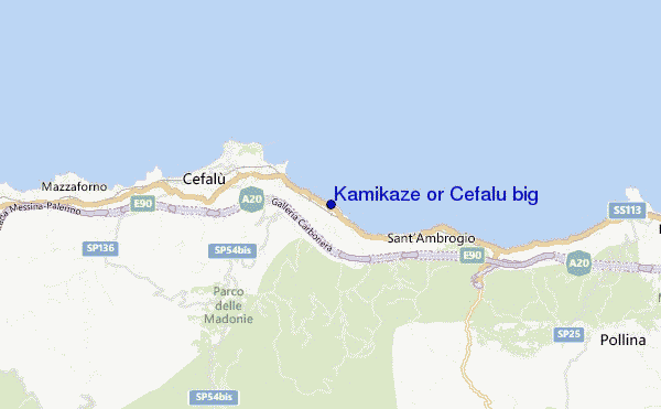 carte de localisation de Kamikaze or Cefalù big