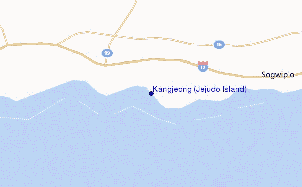 carte de localisation de Kangjeong (Jejudo Island)