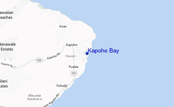 carte de localisation de Kapoho Bay