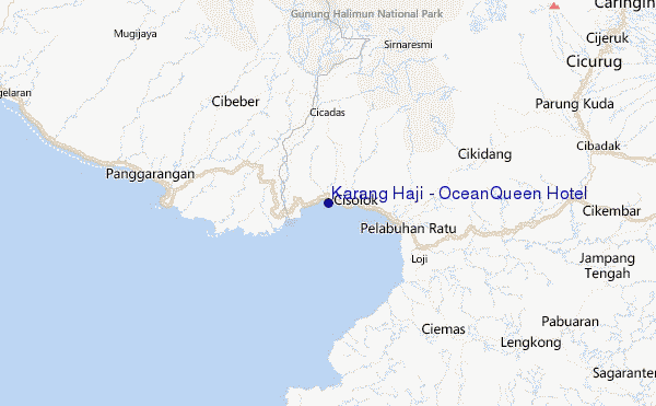 Karang Haji - Ocean Queen Hotel Location Map