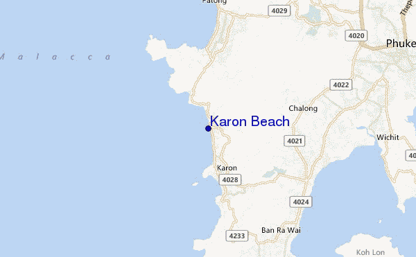 carte de localisation de Karon Beach