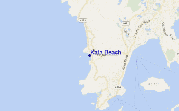 carte de localisation de Kata Beach