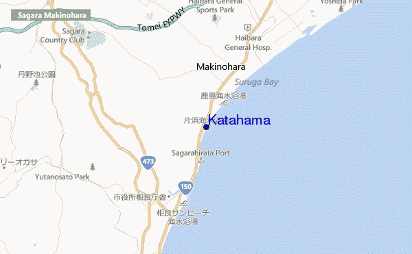 carte de localisation de Katahama