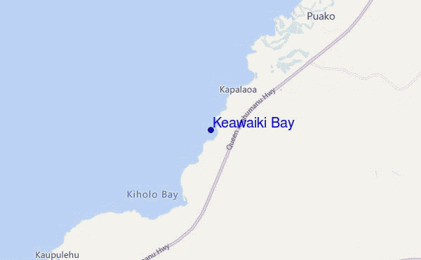 carte de localisation de Keawaiki Bay