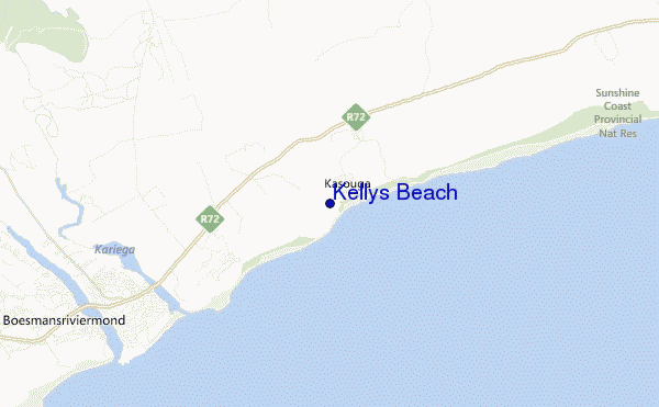 carte de localisation de Kellys Beach