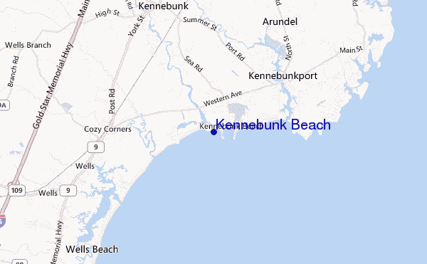 carte de localisation de Kennebunk Beach