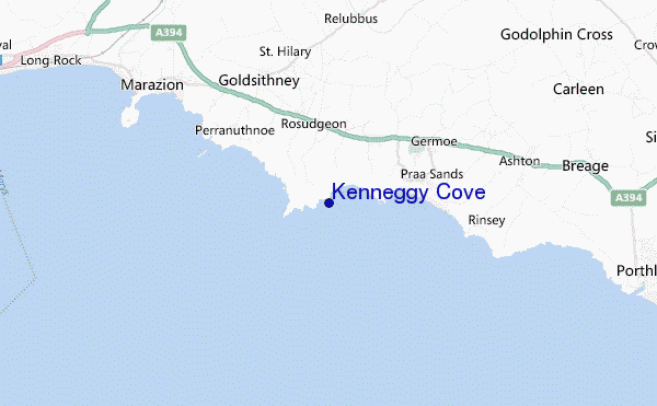carte de localisation de Kenneggy Cove