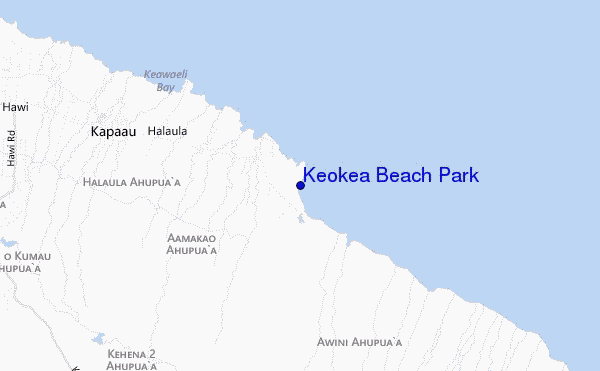 carte de localisation de Keokea Beach Park