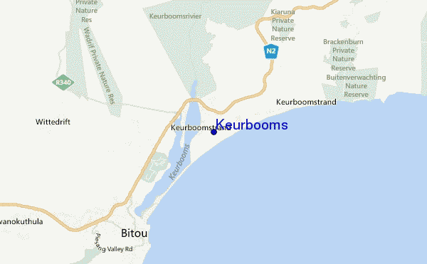 carte de localisation de Keurbooms