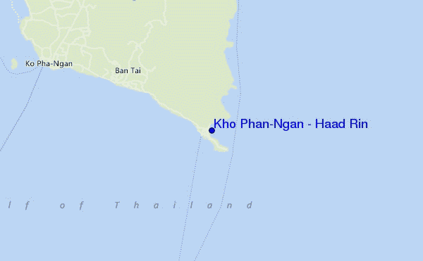 carte de localisation de Kho Phan-Ngan - Haad Rin