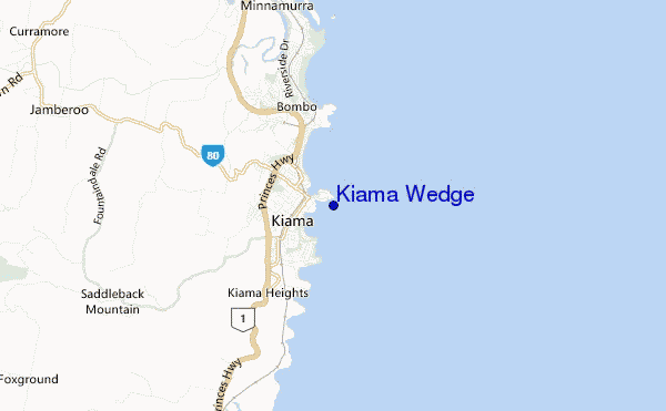 carte de localisation de Kiama Wedge