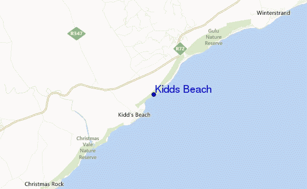 carte de localisation de Kidds Beach