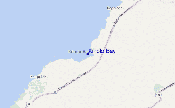carte de localisation de Kiholo Bay