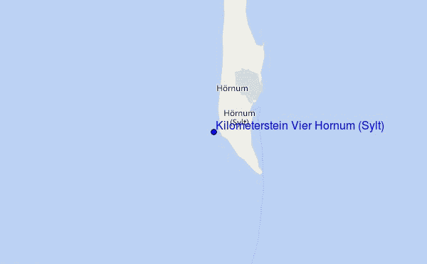 carte de localisation de Kilometerstein Vier Hornum (Sylt)