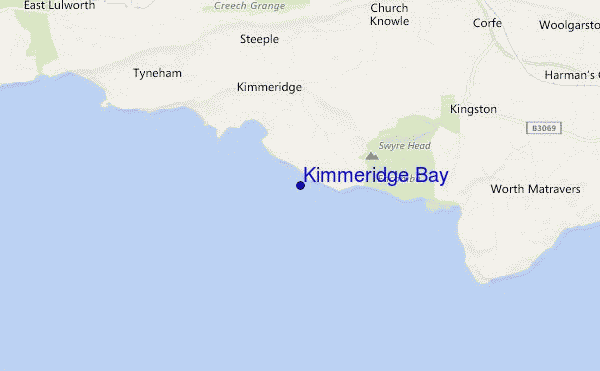 carte de localisation de Kimmeridge Bay