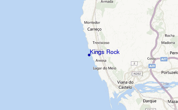 carte de localisation de Kings Rock