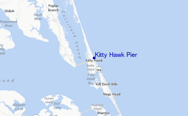 Kitty Hawk Pier Location Map